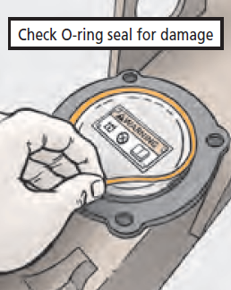 Check O-ring seal for damage